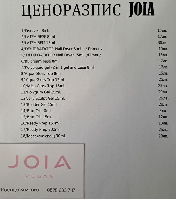 Гел лакове - Joia