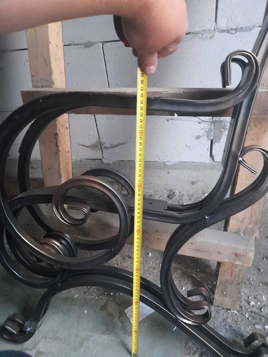 Set picioare pentru banca, masa si copertina din fier forjat