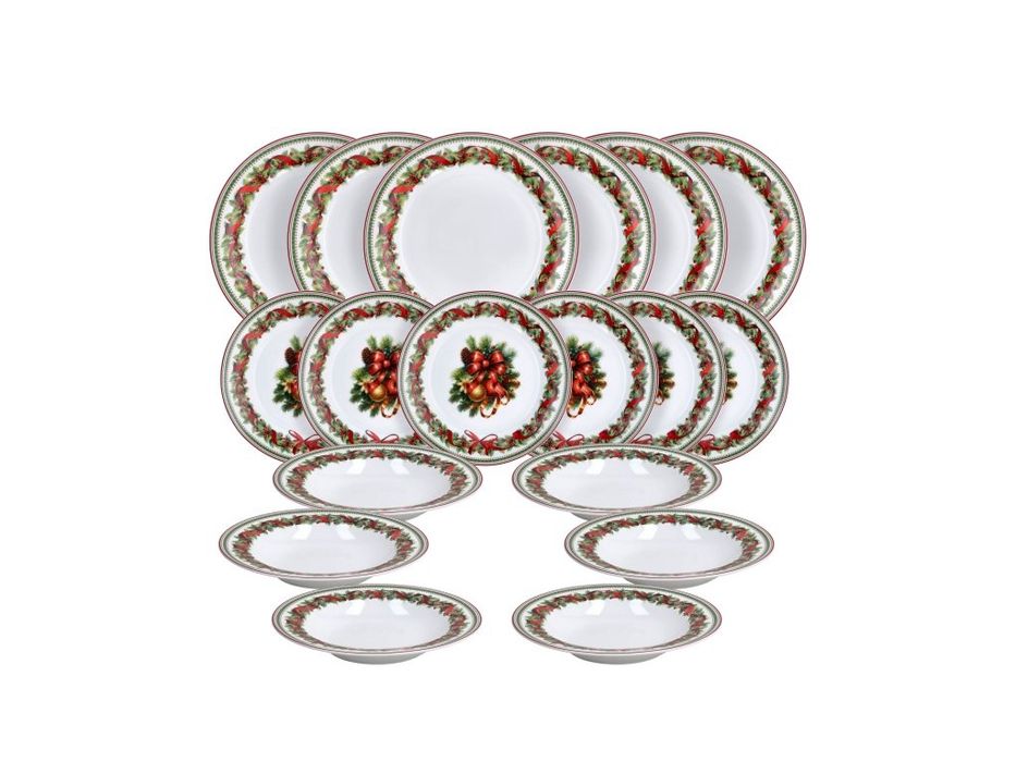 18ч Красив коледен сервиз за хранене