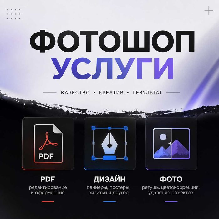Фотошоп, pdf редактор,  логотип, coreldraw, Дизайн 24/7