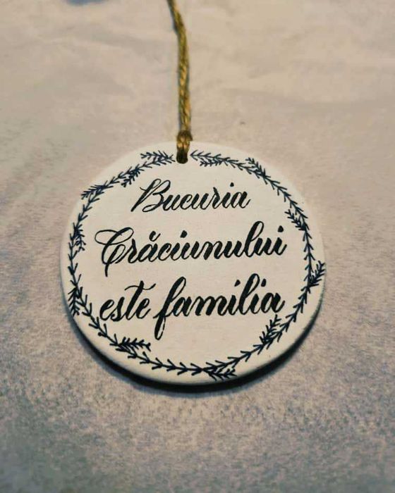 Set Decoratiune Craciun din Lut Handmade Globuri Brad - Personalizabil