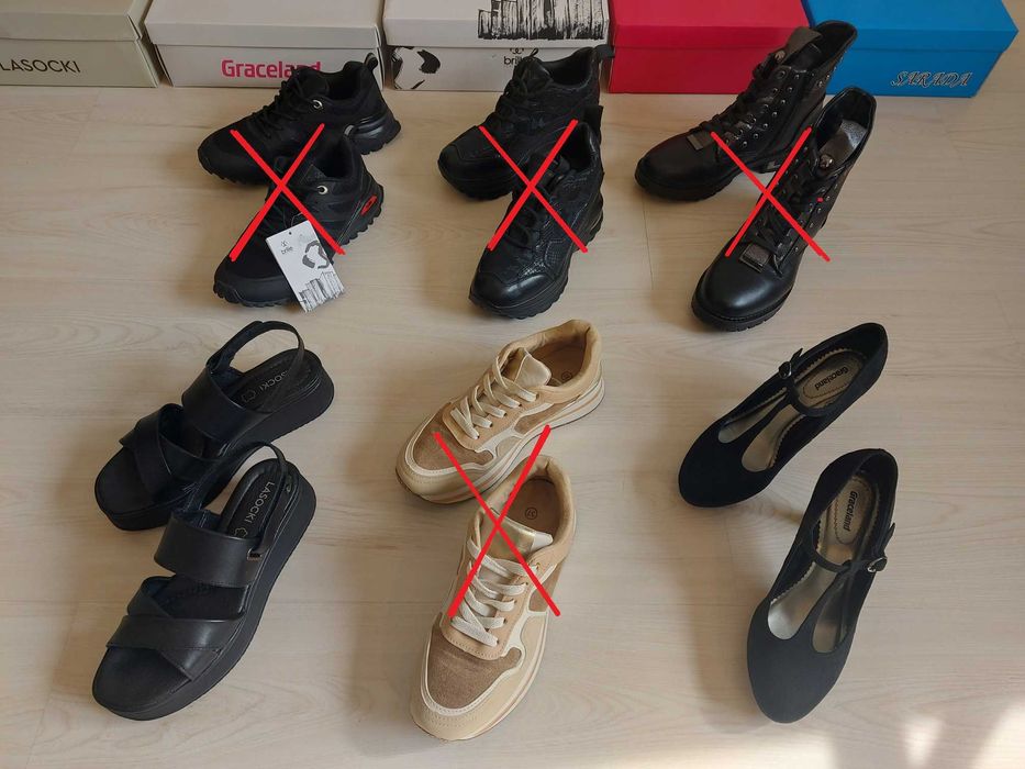 Нови дамски обувки 36 сандали Lasocki на ток Graceland естествена кожа