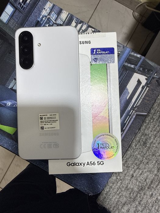 Samsung A56 5G 8/256 kop ishlatilmagan alo holati karopka dakumint bor