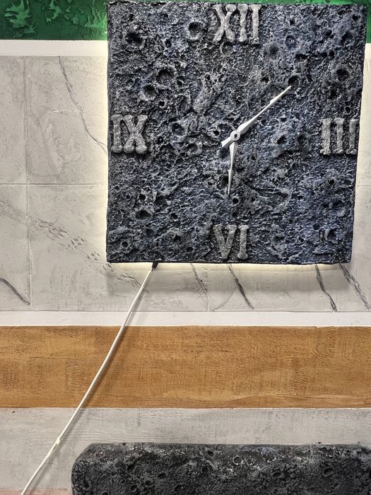 Луксозен дизайнерски стенен часовник „Vulcano“  Ръчна изработка