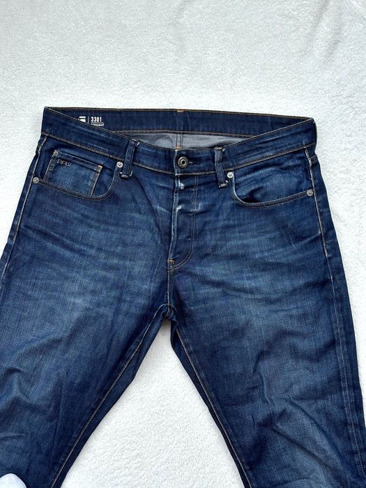 Мъжки дънки G-Star Raw (3301 Straight) - размер W34 / L30, Отлично състояние