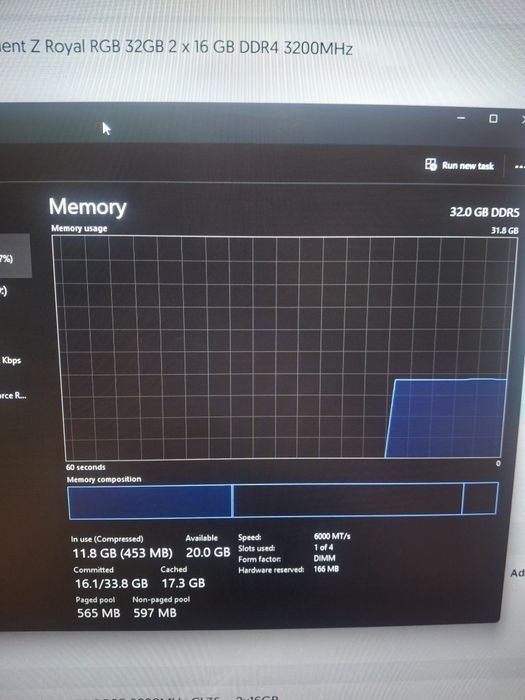 32 gb ram Ddr5 6000mhz