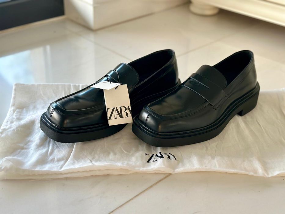 Pantofi/Mocasini Barbati ZARA nr43 din piele naturala-NOI cu eticheta