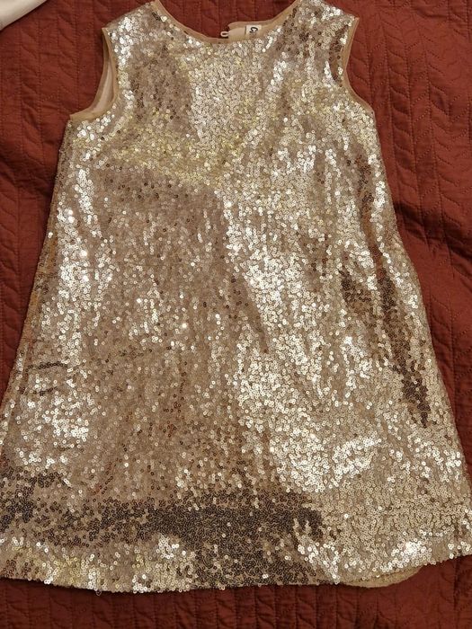 Платье детское, золотистое