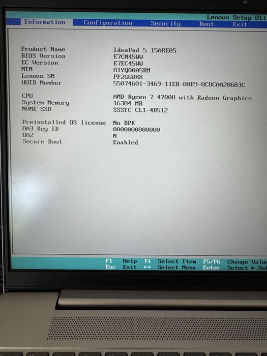 Laptop Lenovo IdeaPad 5 15.6” AMD Ryzen 7 4.10Ghz 16GB RAM 512GB SSD