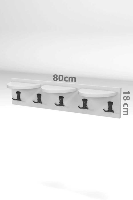 Дървена закачалка за стена - 5 цвята / Стенна закачалка