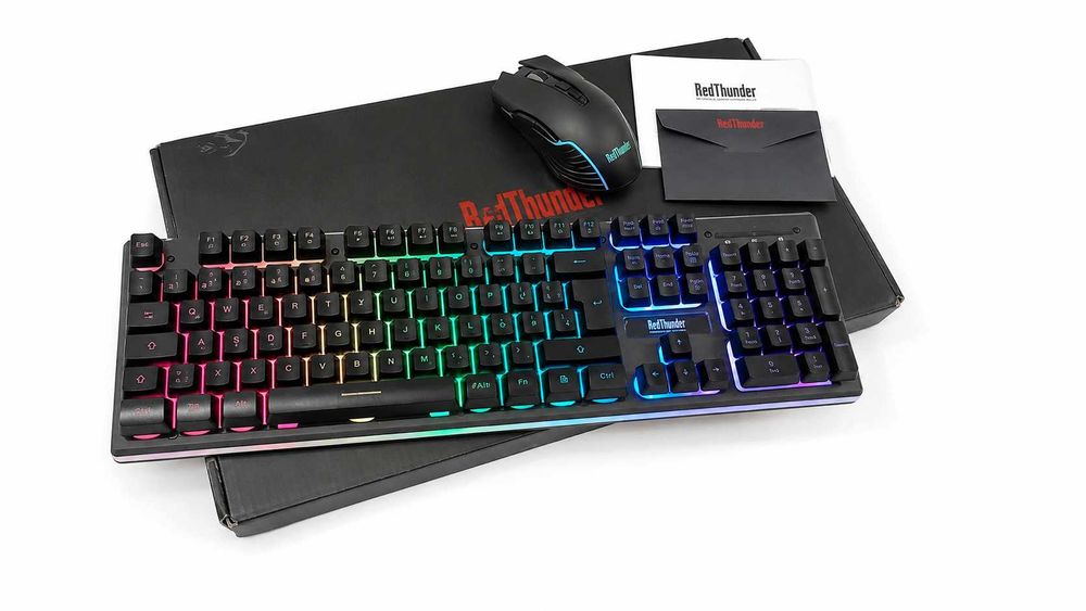 Set Tastatură și Mouse Wireless Gaming RedThunder K10 – Nou