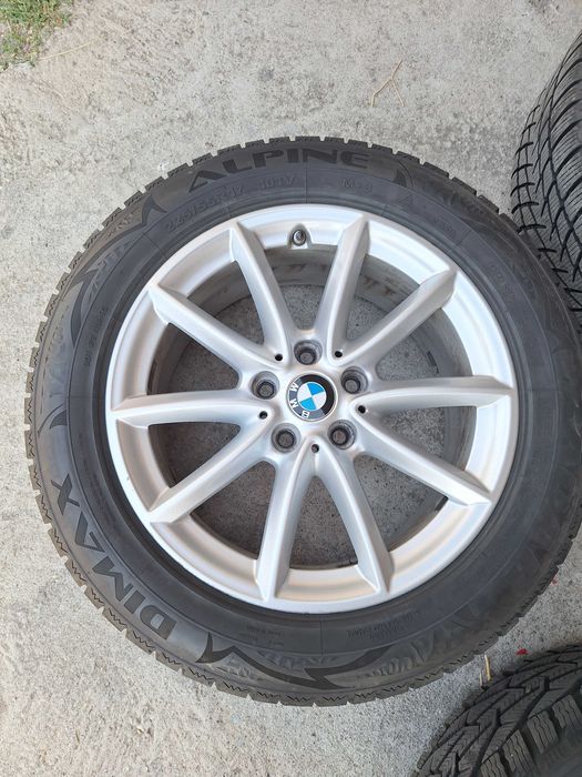 4 броя оригинални джанти  за Bmw x1 f48,x2 f39,f45 Mini Cooper 5x112 с 4 броя зимни гуми 225 55 17 vw,skoda,audi,mercedes