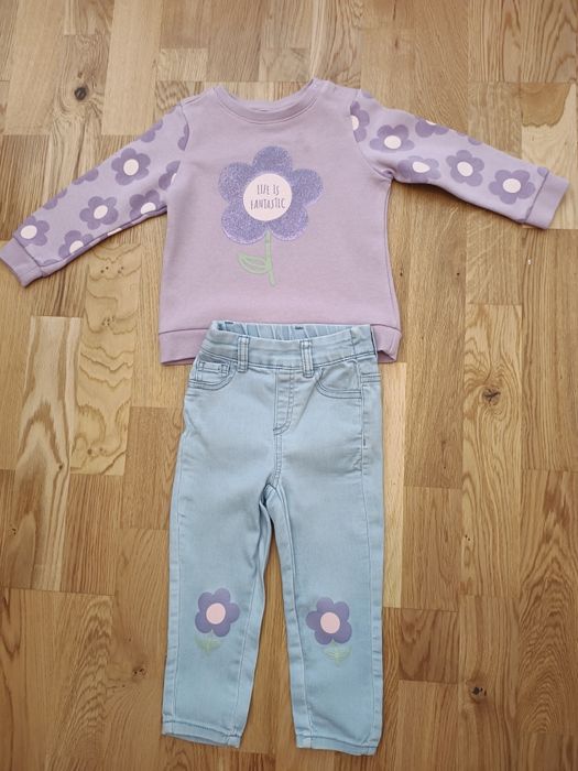 Costum/set/blugi și bluza bebeluși fete mărimea 86