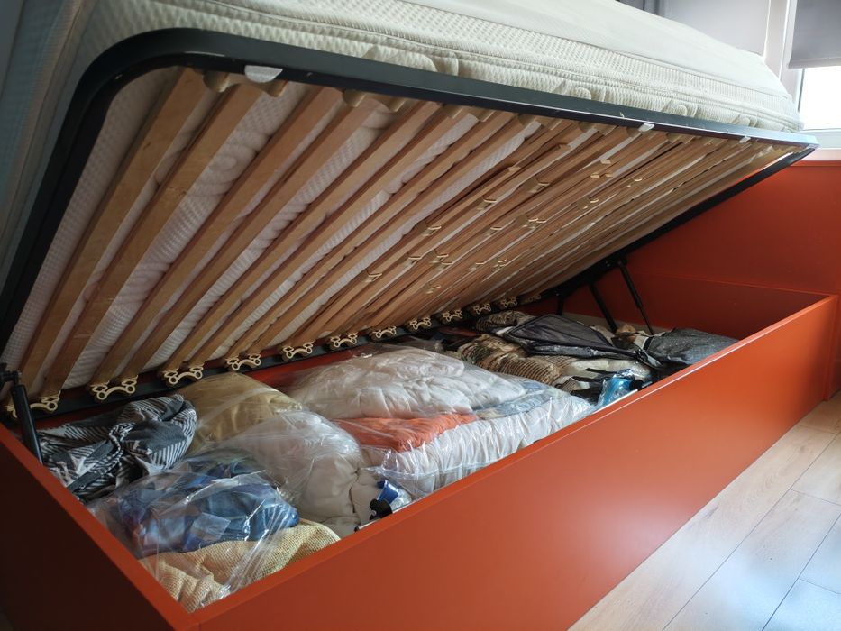 Оранжево легло/спалня + бюро 115×210см