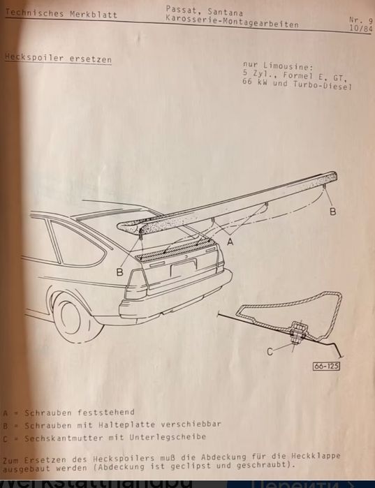 Спойлер Фольксваген Пассат ABT Sportsline VAG OEM BDO Germany