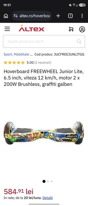 Hoverboard ( ca nou ) 6.5 inch