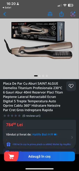 Placa de par cu aburi Demeliss