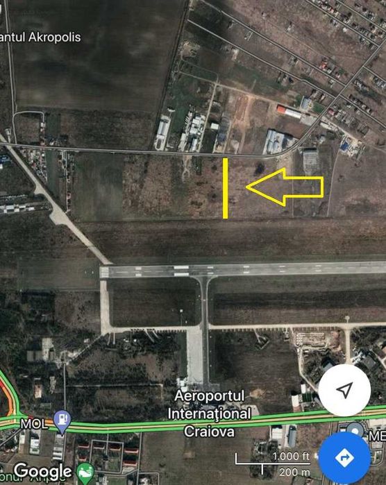 Teren intravilan 3087 MP , zona industriala - Ghercesti (in spatele aeroportului) - la Strada principala