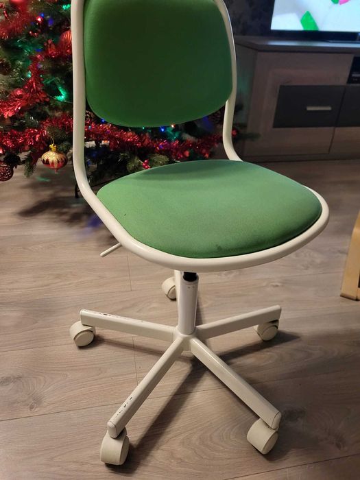 Scaun birou copii, alb/Vissle verde deschis