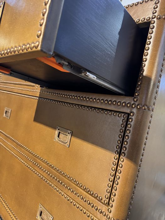 Comoda lemn piele naturala 180 cm