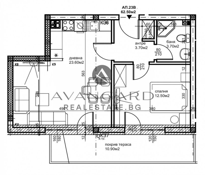 Продава се Двустаен апартамент в Пловдив, Беломорски - 72 кв.м за 1055 €/кв.м - Снимка #1