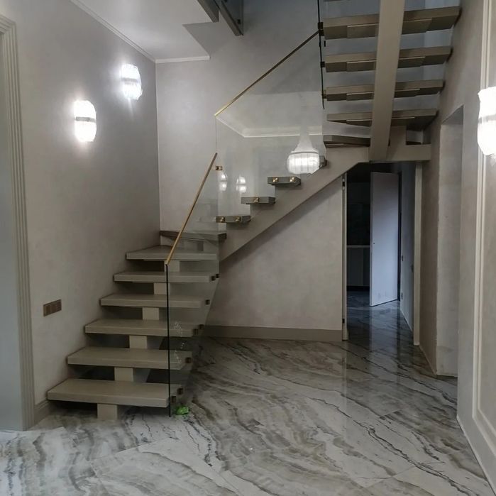 Нержавейка перила стеклянные