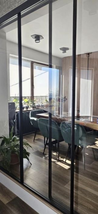 Usi mari glisante cu oglinda dressing living profile sine MAM Bricolaj