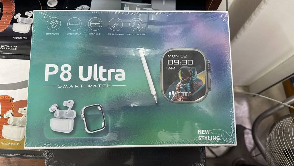P8 Ultra смарт сағат — толық комплект, жаңаға жақын