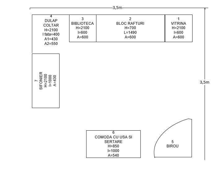 mobila camera copil/tineret