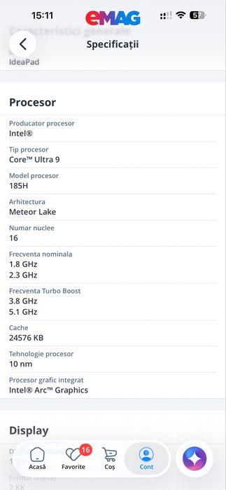 Laptop Lenovo IdeaPad Pro 5