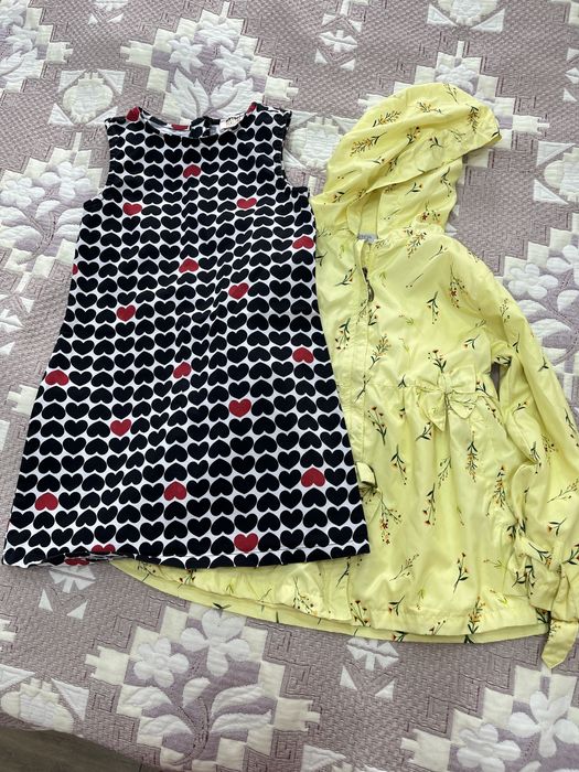 Детские вещи платье и плащевка