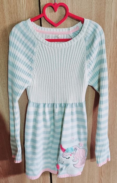 Rochie tip pulover fete 8-10 ani alb turcoaz unicorn
Cauta dupa...
0
C