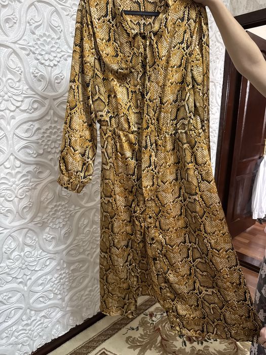 Платье халат питон креп-атлас