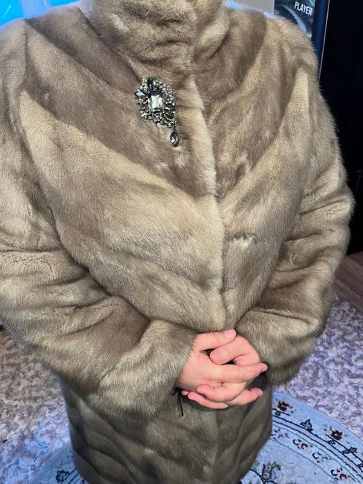 Шуба чистая норка