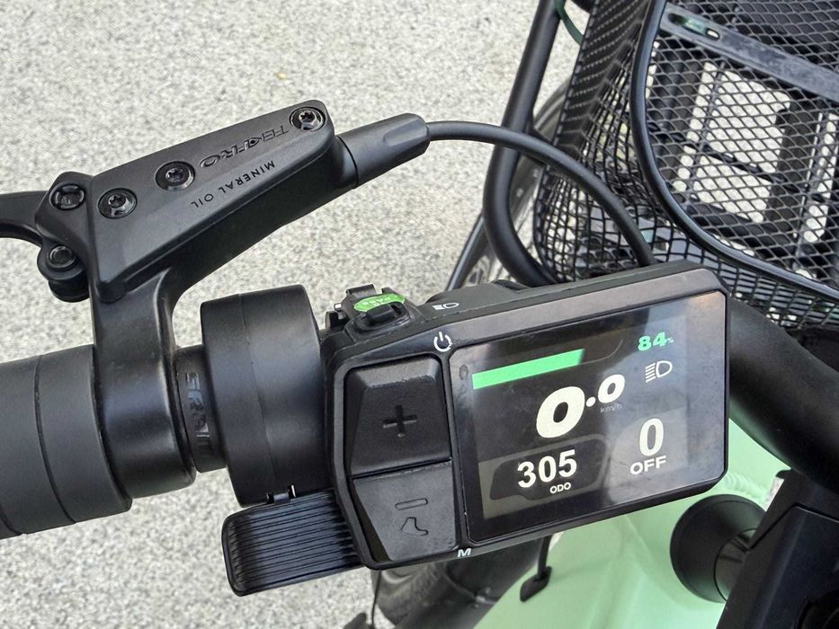 Bicicletă electrică longtail, E-three 500 Verde sorbet