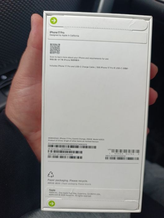 Iphone 17 pro  256 gb yengi ochilmagan