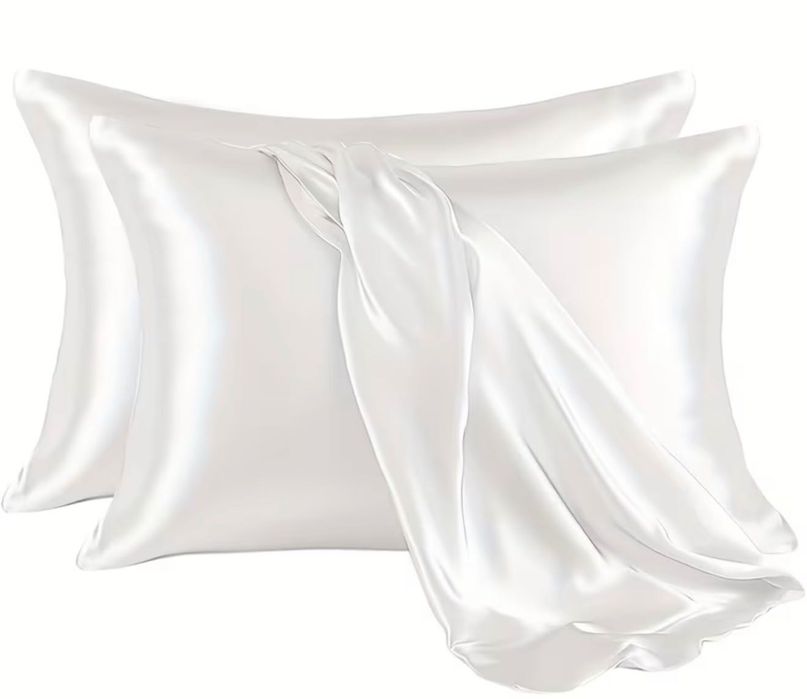 Бели сатенени калъфки