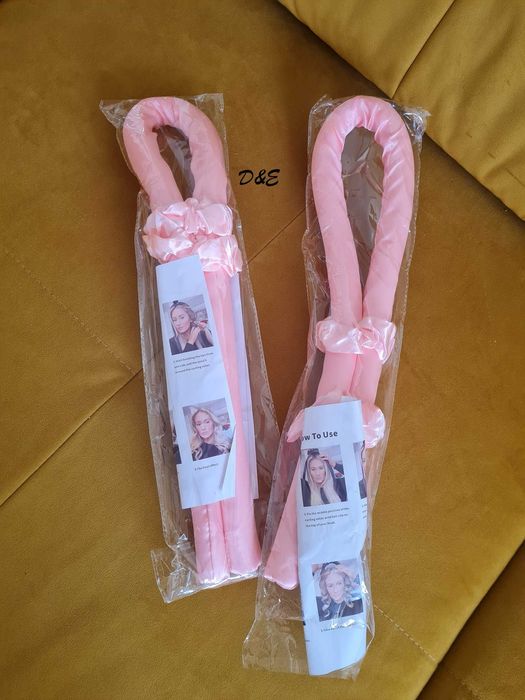 Голяма, стилна ролка за коса от коприна с два ластика