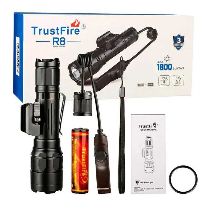 Lanterna tactica LED Trustfire T40R, TrustFire R8 Telecomanda inclusa