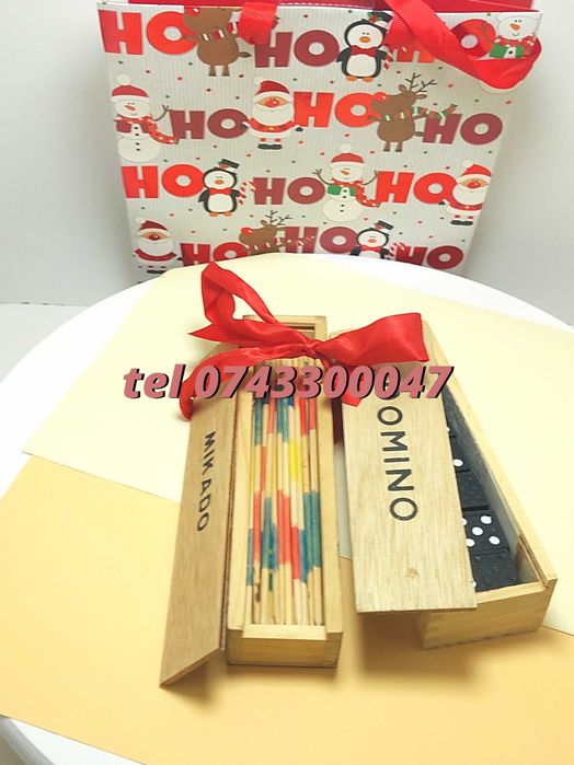 Pachet De Sarbatori  Joc Marocoo mikadoSi Domino  Transport Gra