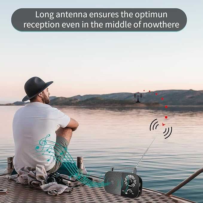 Benss Преносимо радио, AM FM радио с  голям високоговорител