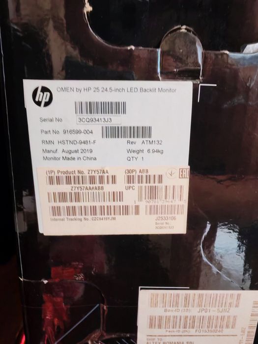 Monitor Omen 24 inch 144Hz