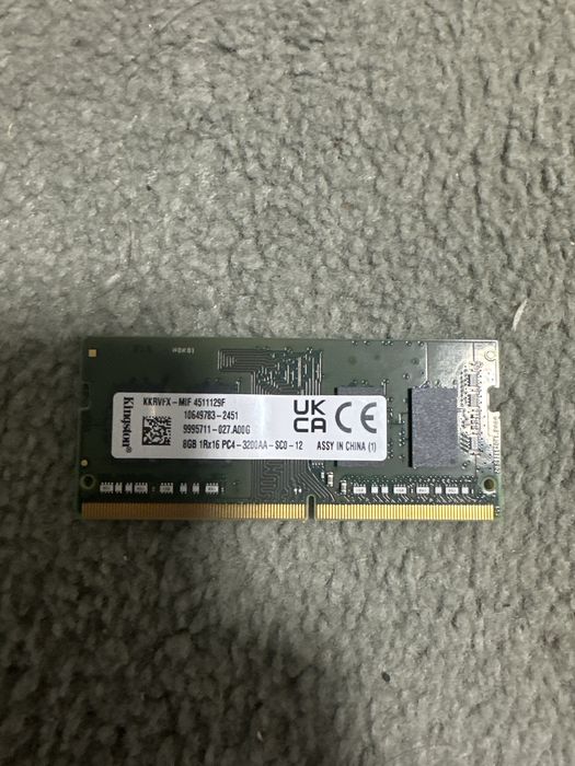 Memorie RAM DDR4 Kington 8gb 3200mhz laptop