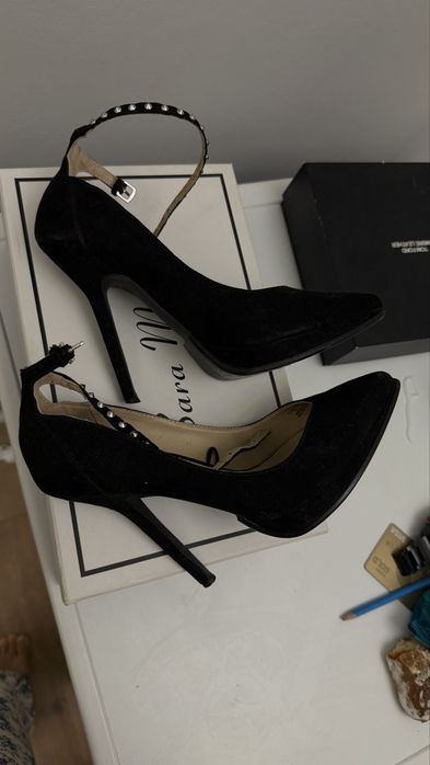 Продам черные туфли Zara на каблуке