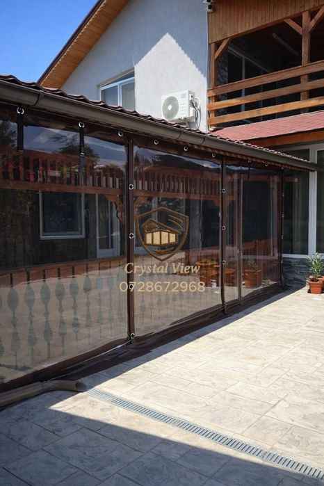 Închideri terase cu folie transparenta tip cristal