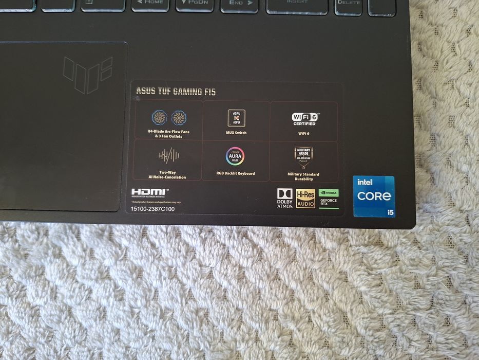 Laptop Gaming ASUS TUF Gaming F15 – RTX 3050