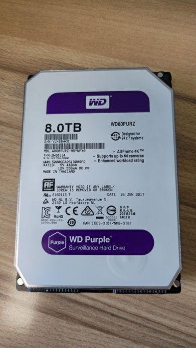 Western Digital Purple 8 Тб WD80PURZ