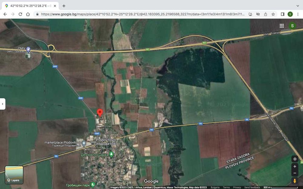 Продава се Парцел в с. Плодовитово, Област Стара Загора - 4723 кв.м за 30 €/кв.м - Снимка #1