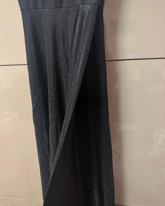 Rochie banchet neagra cu sclipici