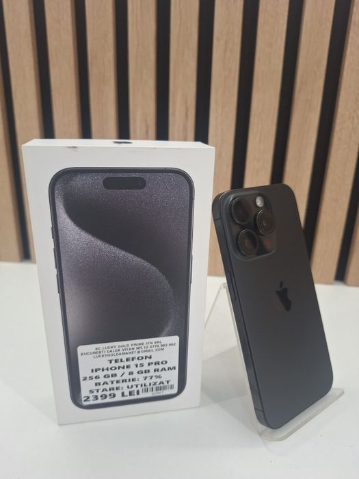 IPhone 15 Pro 256Gb 77% Baterie Garantie/Factura #62967